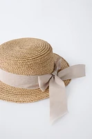 BOW BOATER HAT