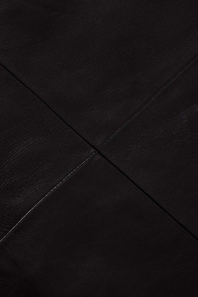 SEAMED LEATHER BEAN BAG CHAIR