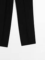 Pantalon lin droit et fluide