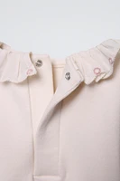 FLORAL EMBROIDERED COLLAR BODYSUIT