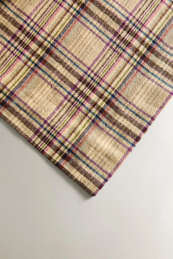 NAPPE COTON LIN CARREAUX