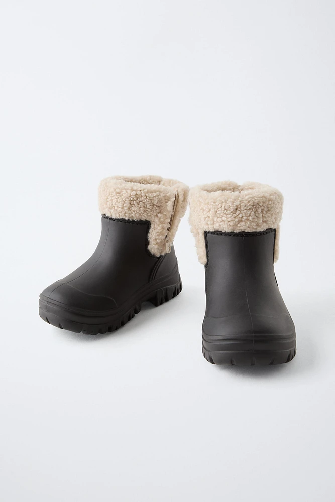 FLEECE RAIN BOOTS