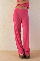TEXTURED FLOWY PANTS