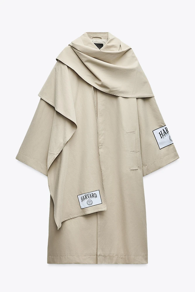 HARVARD UNIVERSITY CAPE TRENCH COAT