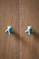 LOT BOUTONS DE PORTE ENFANTS AVION (LOT DE 2)