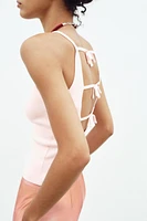 TIE CUT OUT KNIT TOP