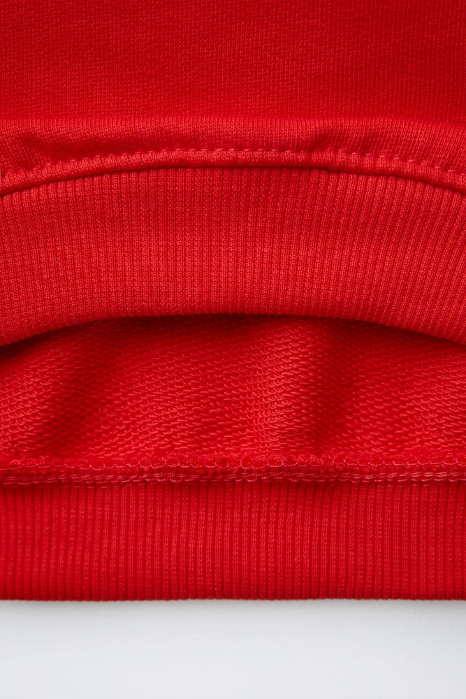 SWEAT À INSCRIPTION ET BANDES