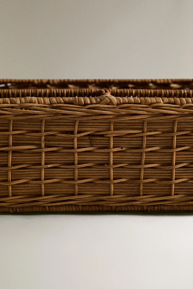 CHILDREN'S RATTAN ORGANIZER BASKET