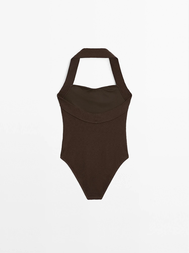 Maillot de bain à encolure américaine