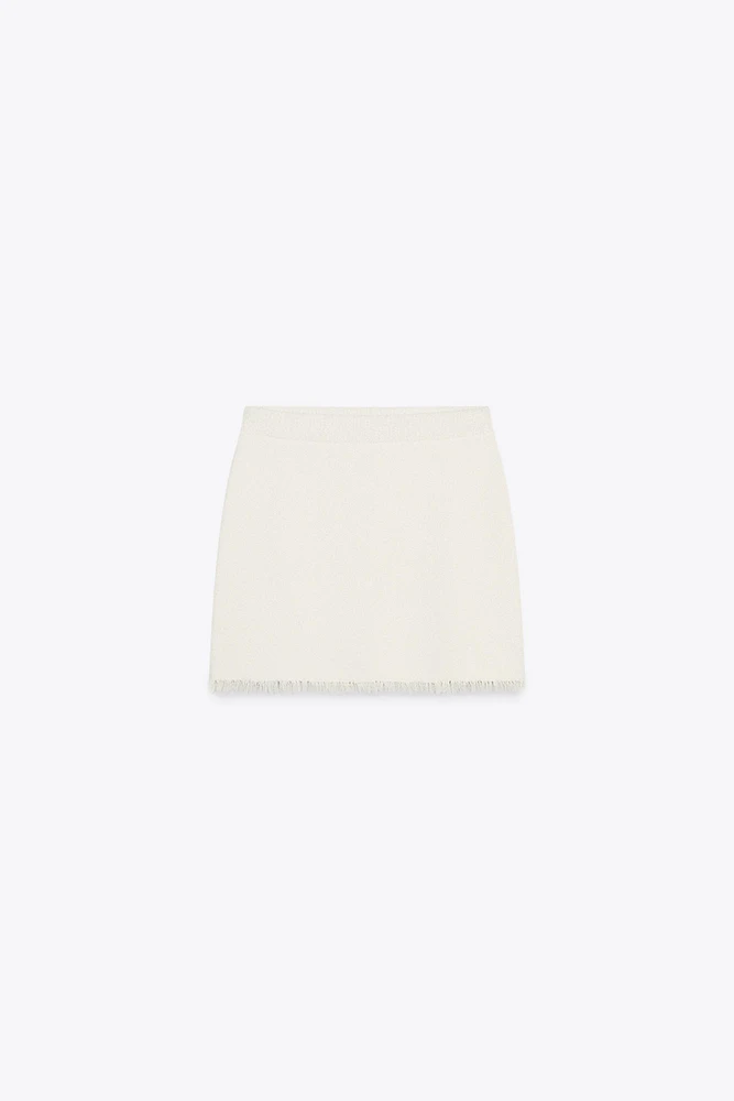 FRAYED MINI SKIRT