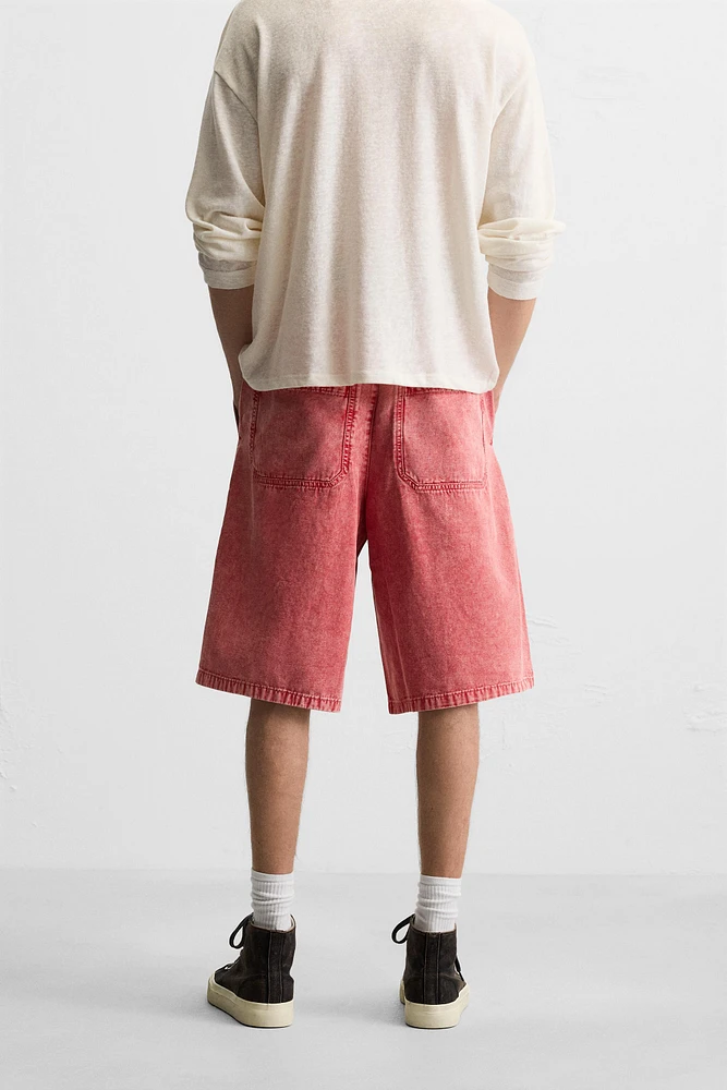BERMUDA DÉLAVÉ RELAXED FIT