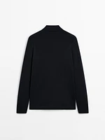 Pull polo manches longues