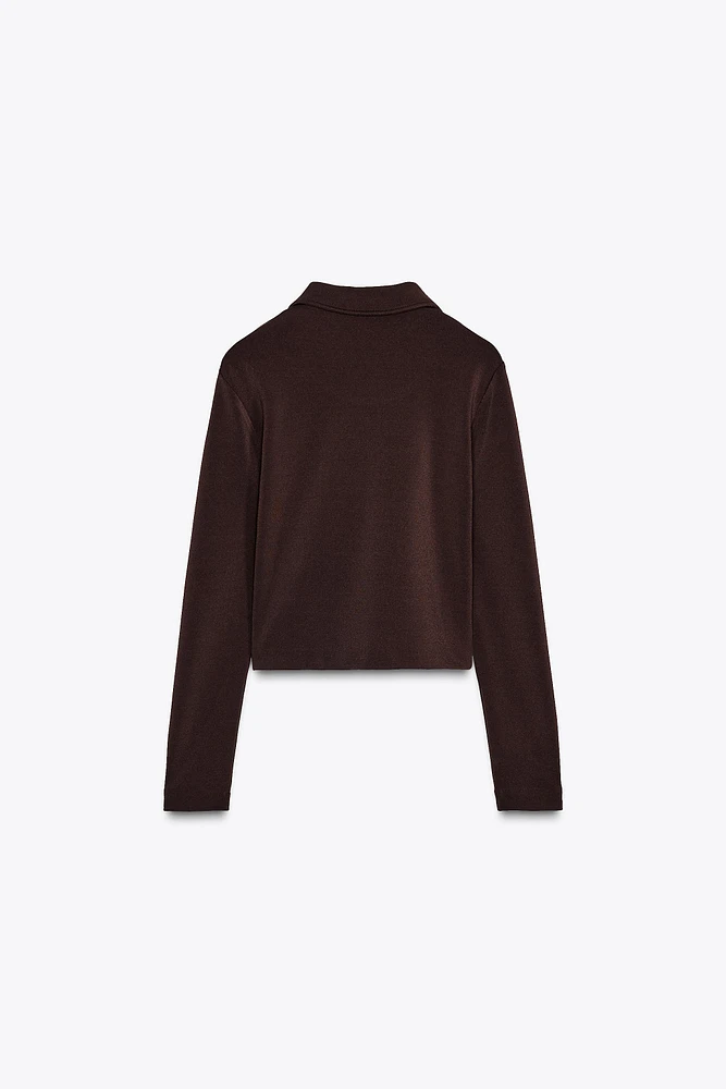 CREPE ZIPPER JACKET