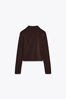 CREPE ZIPPER JACKET