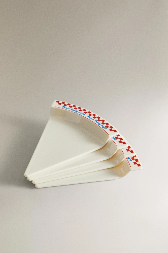 LOT ASSIETTES ENFANT PORTION PIZZA (LOT DE 4)