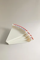 LOT ASSIETTES ENFANT PORTION PIZZA (LOT DE 4)