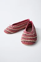 BALLERINES EFFET RAPHIA