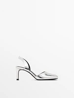Chaussures talon métallisé