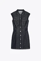 ROBE Z1975 DRAPÉE COURTE EN JEAN