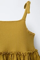 RIB AND TEXTURE COMBINATION DRESS