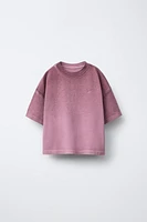 T-SHIRT TEINT EN PIÈCE AVEC LOGO
