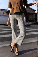 STRUCTURED FLARED PANTS