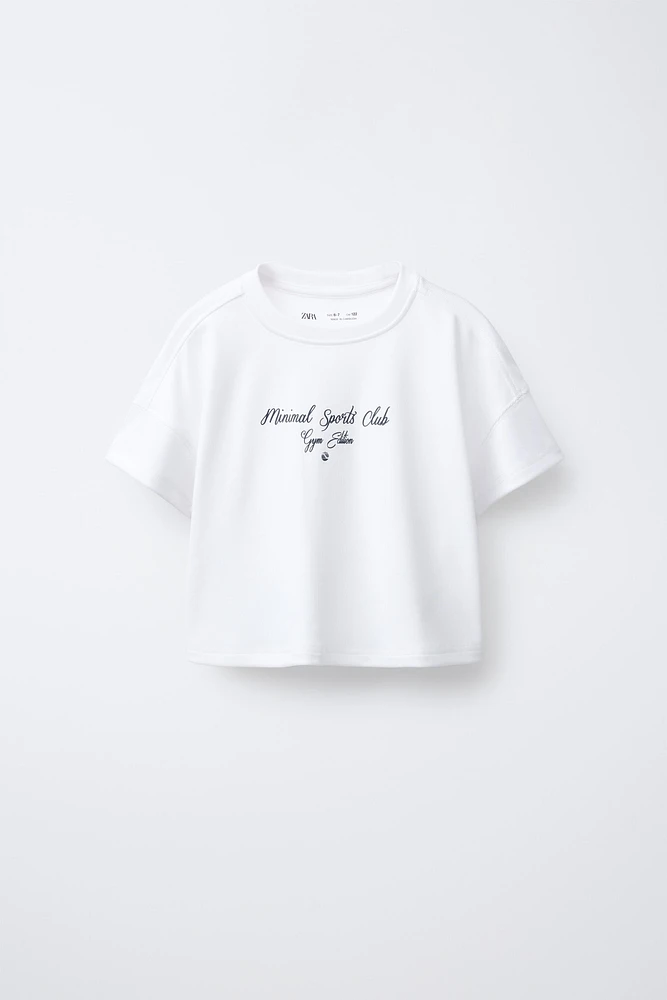 T-SHIRT AVEC INSCRIPTION EN MODAL
