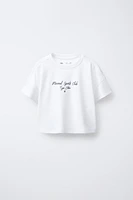 T-SHIRT AVEC INSCRIPTION EN MODAL
