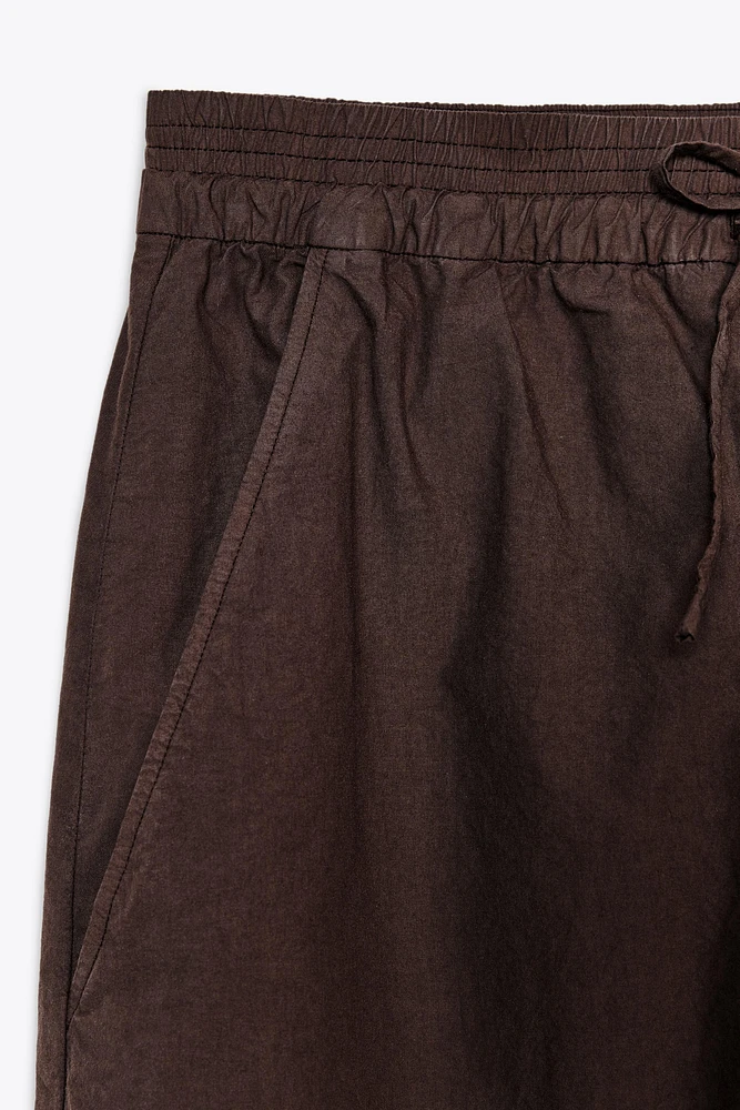 PANTALON WIDE LEG POPELINE ZW COLLECTION