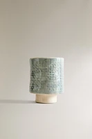 CHECK CERAMIC TUMBLER