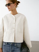 100% cotton floral fabric jacket