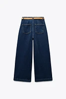 JEAN Z1975 COUPE LARGE, LONGUEUR RACCOURCIE, TAILLE HAUTE ET CEINTURE