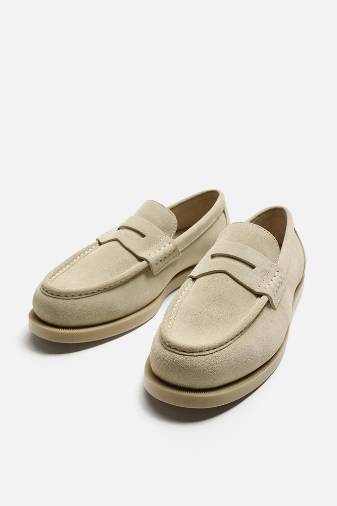 MOCASSIN EN CUIR À MASQUE CASUAL
