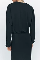 ROBE MI-LONGUE DRAPÉE COLLECTION ZW