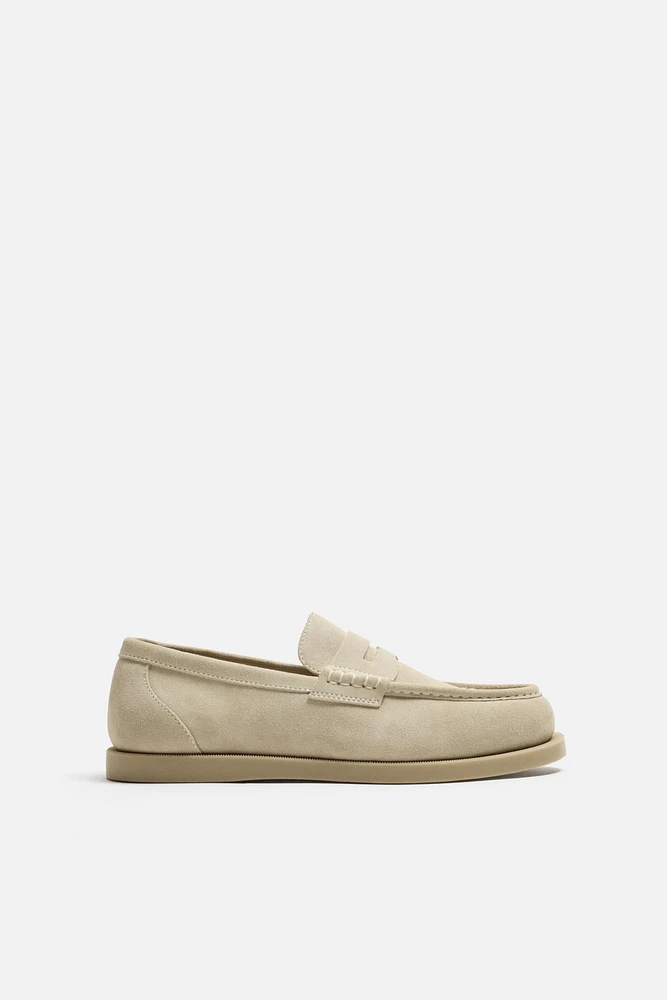 MOCASSIN EN CUIR À MASQUE CASUAL