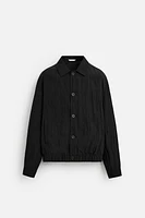 WRINKLE EFFECT FLOWY JACKET