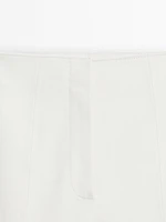 Pantalon flare fendu en cuir - Studio