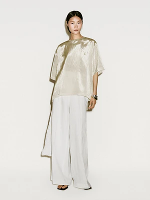 Pantalon lin fluide taille large - Limited Edition