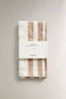 SET OF STRIPED LINEN NAPKINS