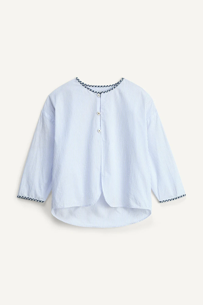 CHEMISE À RAYURES ET LISERÉS CARREAUX ÉDITION LIMITÉE