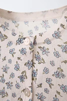 GILET EN MAILLE FINE À IMPRIMÉ FLEURI