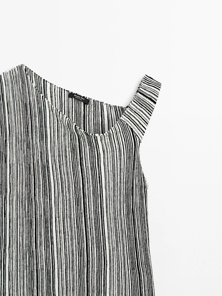 Top en maille à rayures