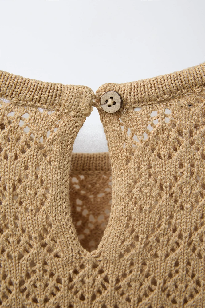 POINTELLE KNIT TOP