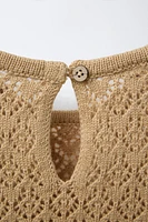 POINTELLE KNIT TOP