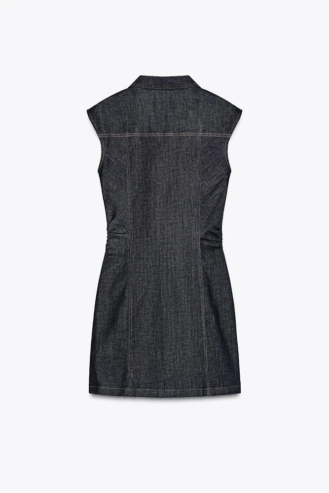 ROBE Z1975 DRAPÉE COURTE EN JEAN