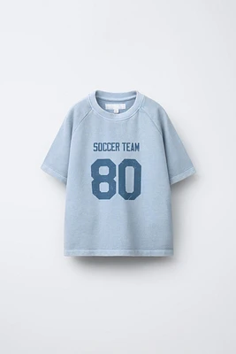 PRINTED RAGLAN SLEEVE T-SHIRT