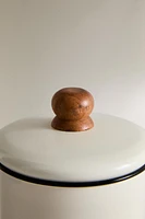 SMALL ENAMELED PET TREATS JAR