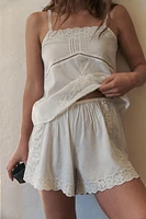 EMBROIDERED BEADED STRAPPY TOP