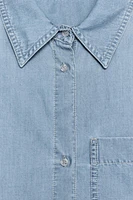 CHEMISE COURTE EN JEAN TRF