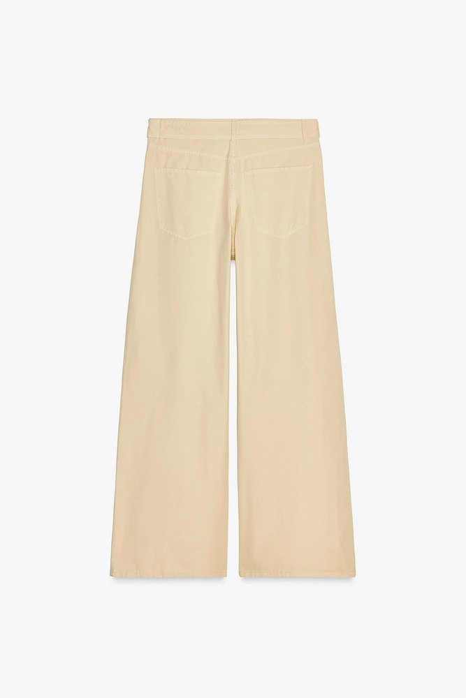 PLEATED BELTED PANTS